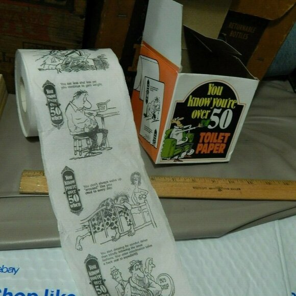 3/$55❤️vintage 1986 Novelty Toilet Paper "You Know You're Over 50 When..." gag - Picture 7 of 9